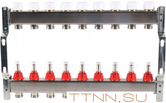 Для отопления Rommer 1"/3/4"x9 с расходомерами (RMS-1200-000009) Для отопления Rommer 1"/3/4"x9 с расходомерами (RMS-1200-000009)