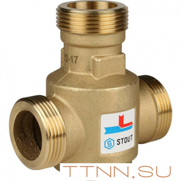 Смесительный клапан STOUT G 1 1/4 НР 60°С Смесительный клапан STOUT G 1 1/4 НР 60°С