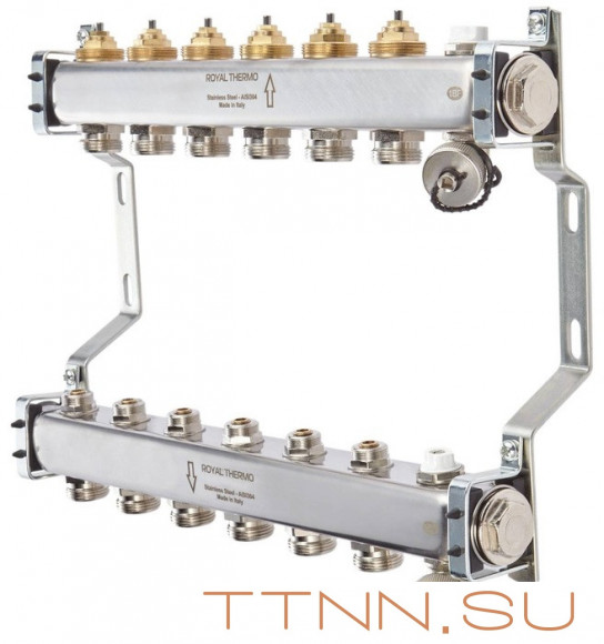 Для отопления Royal Thermo 1" ВР-3/4" НР, 3 выхода, нерж. (RTE 51.103) Для отопления Royal Thermo 1" ВР-3/4" НР, 3 выхода, нерж. (RTE 51.103)