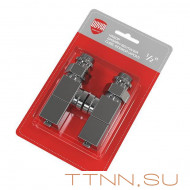 Набор вентелей Royal Thermo CUBE, ОСЕВОЙ, (2 шт) хром Набор вентелей Royal Thermo CUBE, ОСЕВОЙ, (2 шт) хром