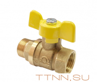 Кран шаровый газовый VALFEX 1/2" ВН/НР бабочка 11Б27фтМ Кран шаровый газовый VALFEX 1/2" ВН/НР бабочка 11Б27фтМ