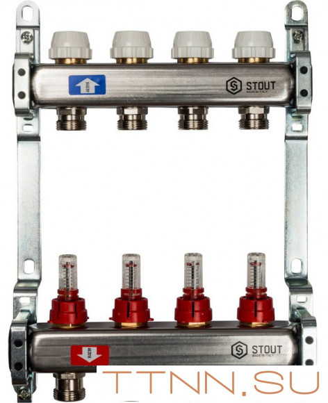 Коллектор с расходомерами STOUT SMS 0917 000004 Коллектор с расходомерами STOUT SMS 0917 000004