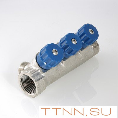 Коллектор с регулировочными вентилями и наружной резьбой Valtec 3/4*4*1/2 VT.560.N