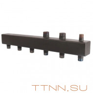 Стальной распределительный коллектор ROMMER на 3 отопительных контура 1 х 1 1/4", арт. RDG-0016-004003 Стальной распределительный коллектор ROMMER на 3 отопительных контура 1 х 1 1/4", арт. RDG-0016-004003