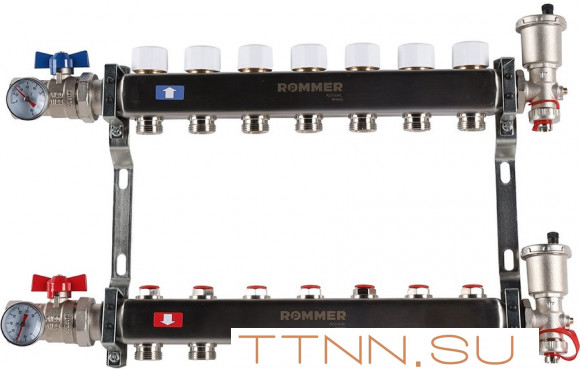 Для отопления Rommer 1"/3/4"x7 с запорными клапанами (RMS-3210-000007) Для отопления Rommer 1"/3/4"x7 с запорными клапанами (RMS-3210-000007)