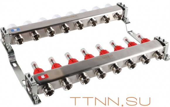 Для отопления Rommer 1"/3/4"x8 с расходомерами (RMS-1200-000008) Для отопления Rommer 1"/3/4"x8 с расходомерами (RMS-1200-000008)