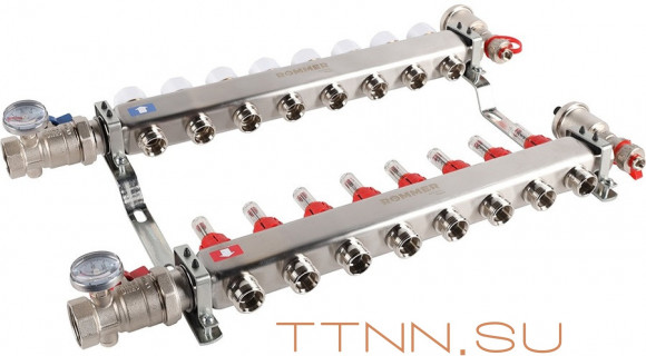 Для отопления Rommer 1"/3/4"x8 с расходомерами (RMS-1210-000008) Для отопления Rommer 1"/3/4"x8 с расходомерами (RMS-1210-000008)