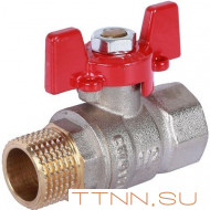 Шаровой кран 1/2" ВН/НР, ручка бабочка ROMMER RBV-0004-0210215 Шаровой кран 1/2" ВН/НР, ручка бабочка ROMMER RBV-0004-0210215