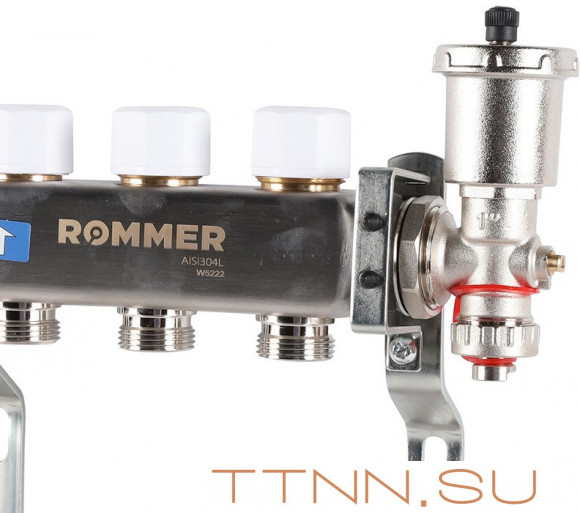 Для отопления Rommer 1"/3/4"x9 с запорными клапанами (RMS-3210-000009) Для отопления Rommer 1"/3/4"x9 с запорными клапанами (RMS-3210-000009)